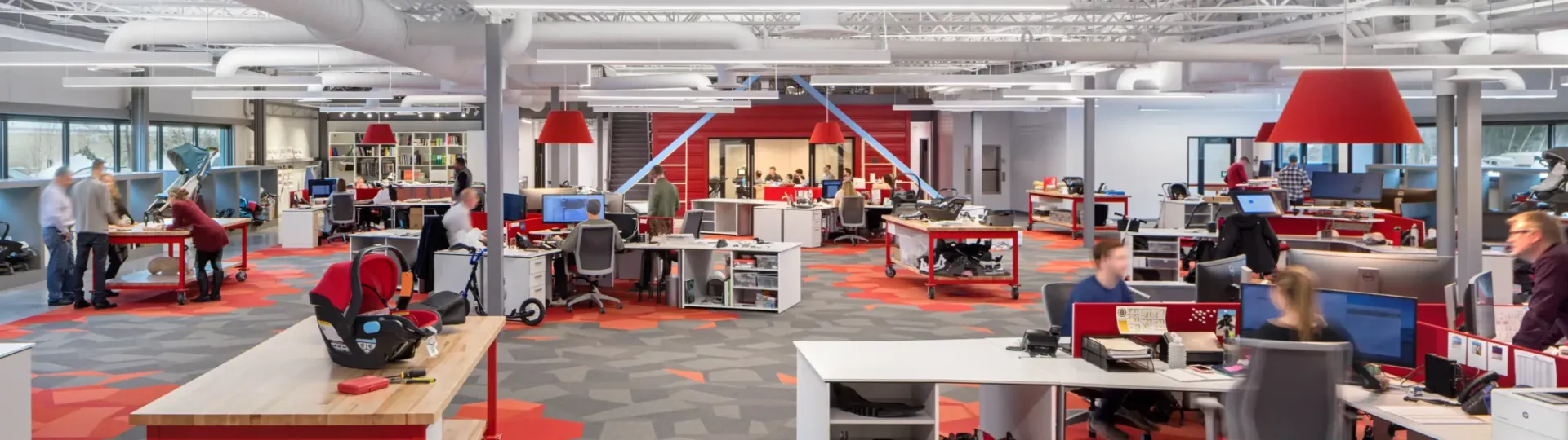 Research and development department in the UPPAbaby office